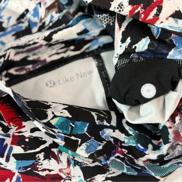 Lululemon‎ Wunder Under Hi-Rise 1/2 Tight Culture Clash Multi Black Size 6 - Picture 9 of 10